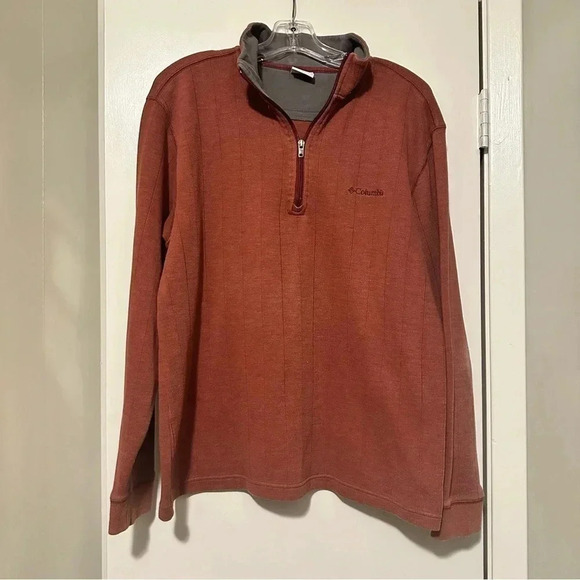 Columbia Men’s 1/4 zip sweater orange size L - Picture 1 of 6